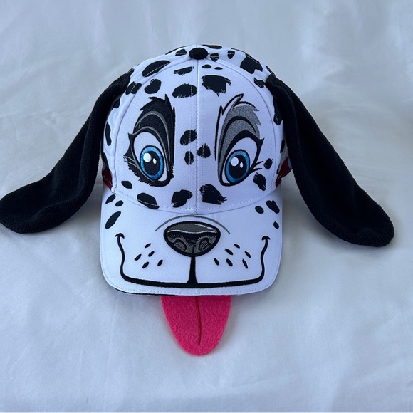 YOUTH Monster Jam Mutt Hat Black & White Spots with Ears Dalmatian Dog SnapBack - Picture 1 of 10